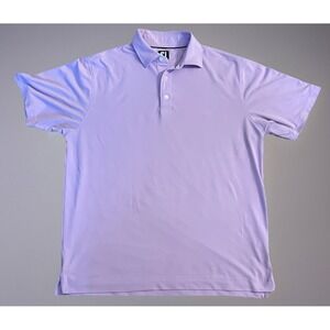 FootJoy Short Sleeve Collared Polo Golf Shirt Purple Embroidered Logo Large JBHS